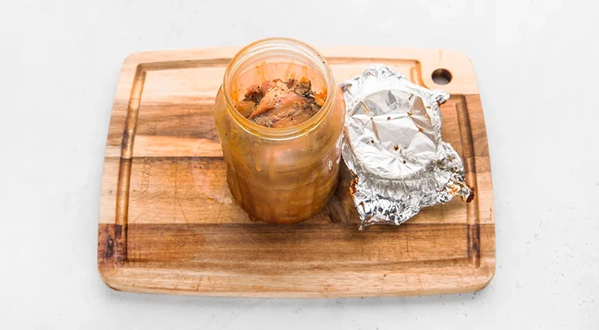 Домашняя тушенка из курицы (в духовке): шаг 10