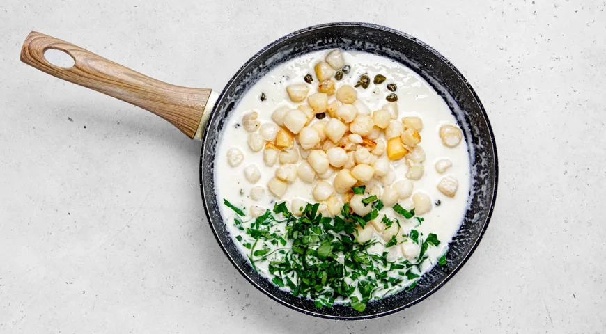 Гребешки в сливочном соусе: шаг 10