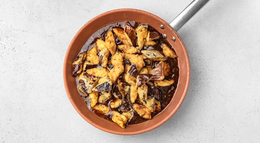 Хрустящие баклажаны в кисло-сладком соусе: шаг 10