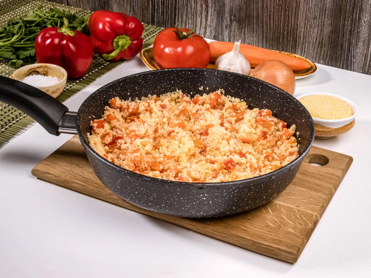 Шаг 10: Кускус с томатом и болгарским перцем