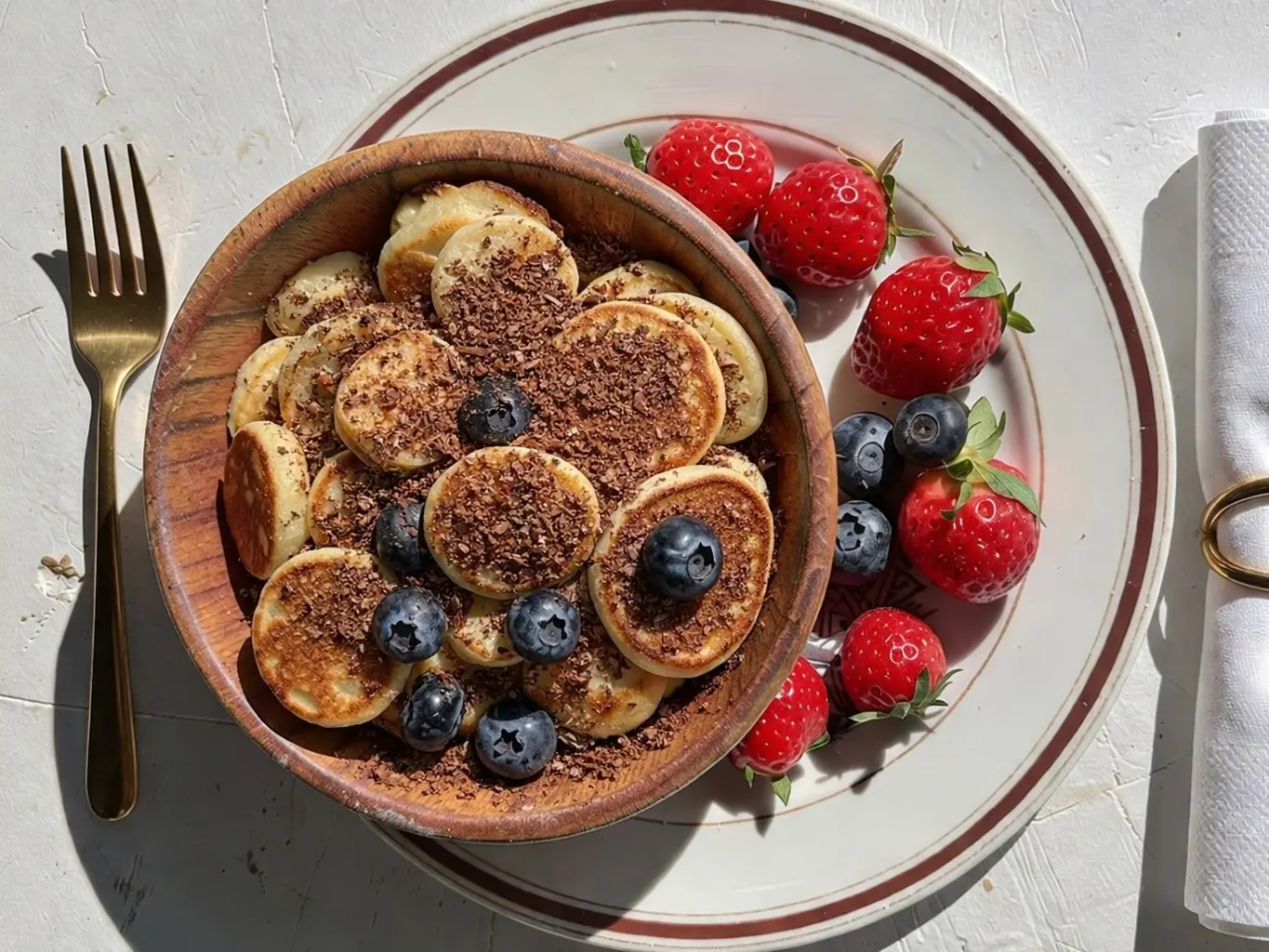 Шаг 10: Маленькие рисовые панкейки с шоколадом для любимой