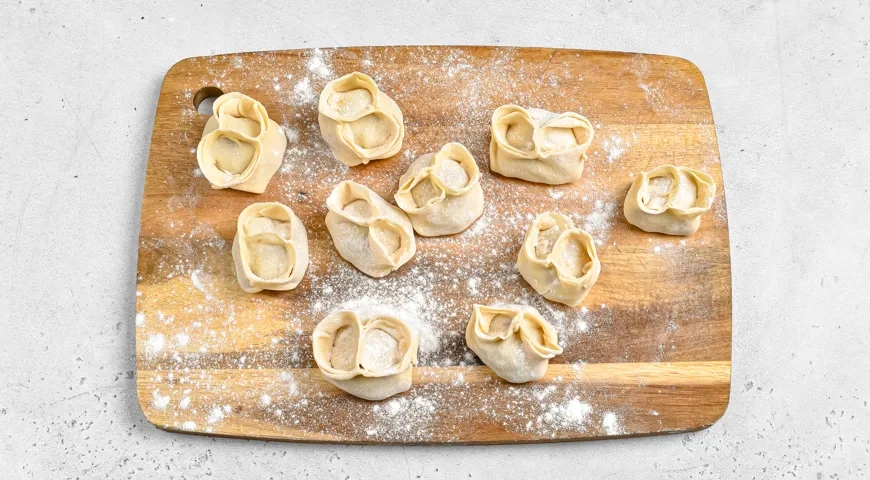 Манты на сковороде: шаг 10