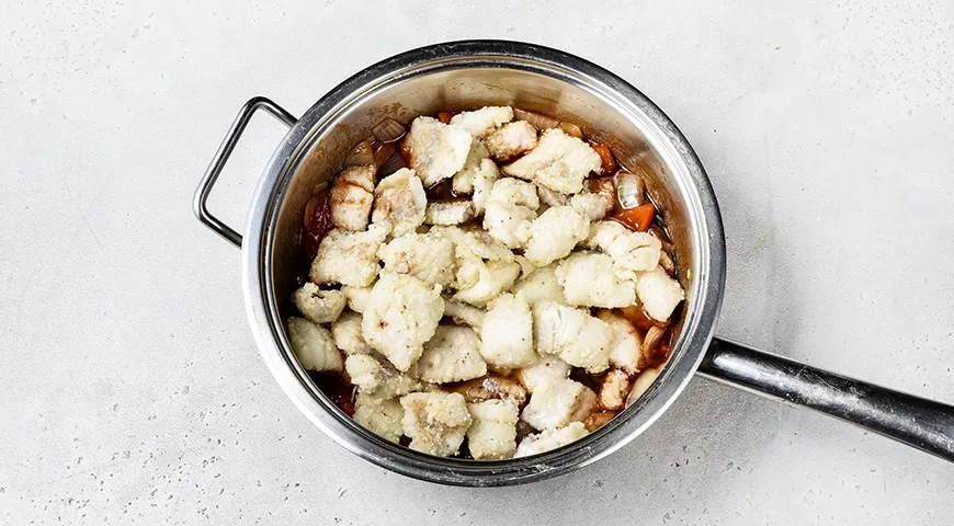 Минтай в кисло-сладком соусе: шаг 10