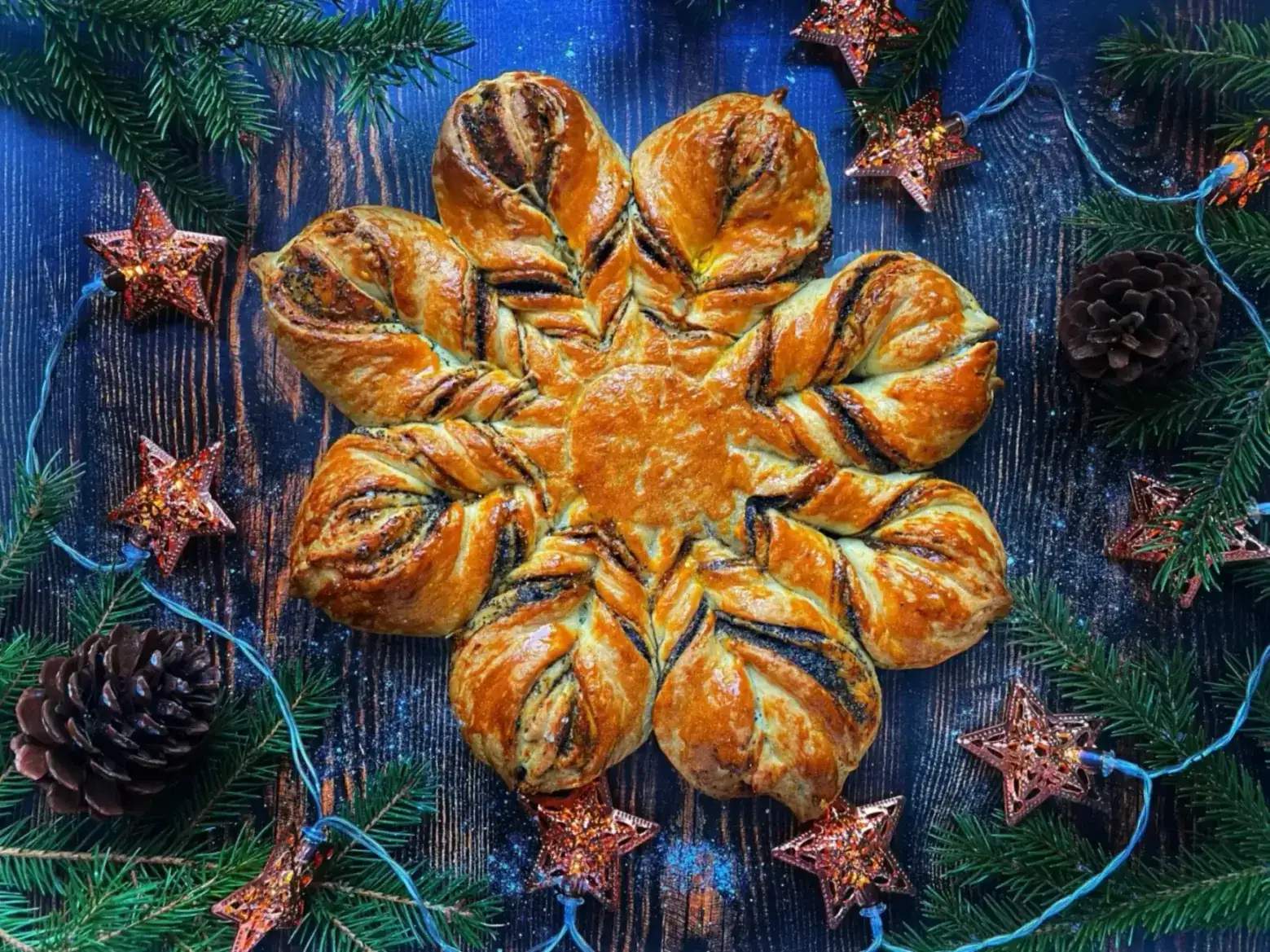 Пирог «Рождественская звезда»: шаг 10