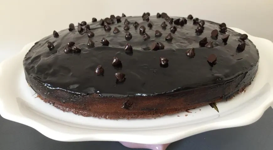 Пирог с бананами и шоколадом: шаг 10