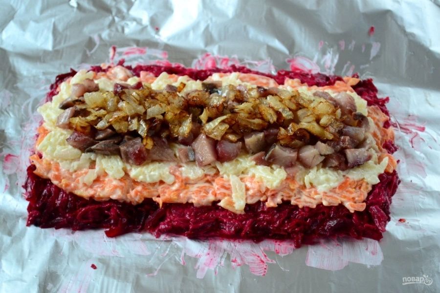 Шаг 10: Рулет сельдь в шубе