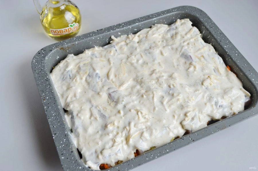 Шаг 10: Рыба с картошкой в духовке