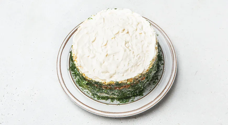 Салат «Грибное лукошко» с опятами: шаг 10