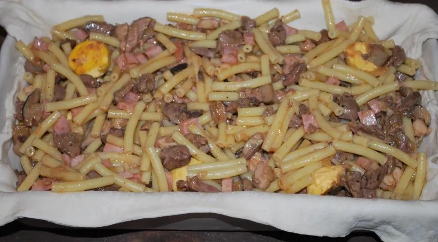 Тимбалло с макаронами: шаг 10