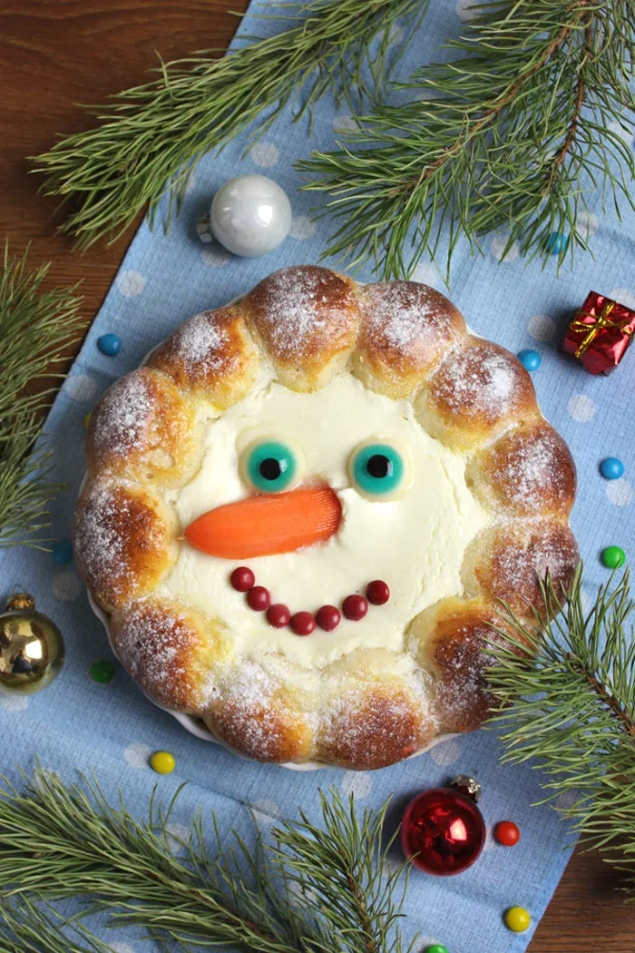 Ватрушка «Снеговичок»: шаг 10