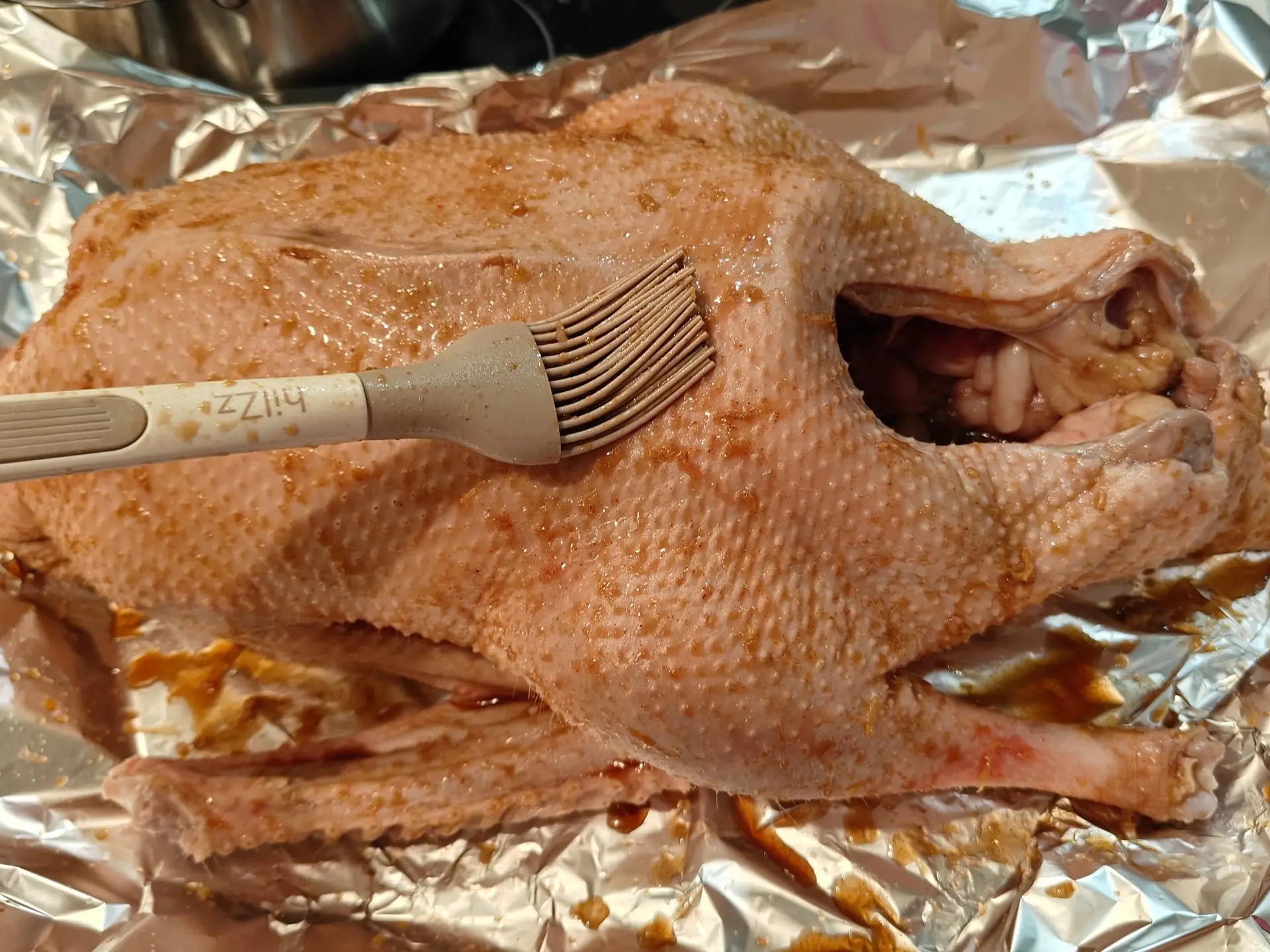 Шаг 10: Запеченный гусь с апельсинами и яблоками