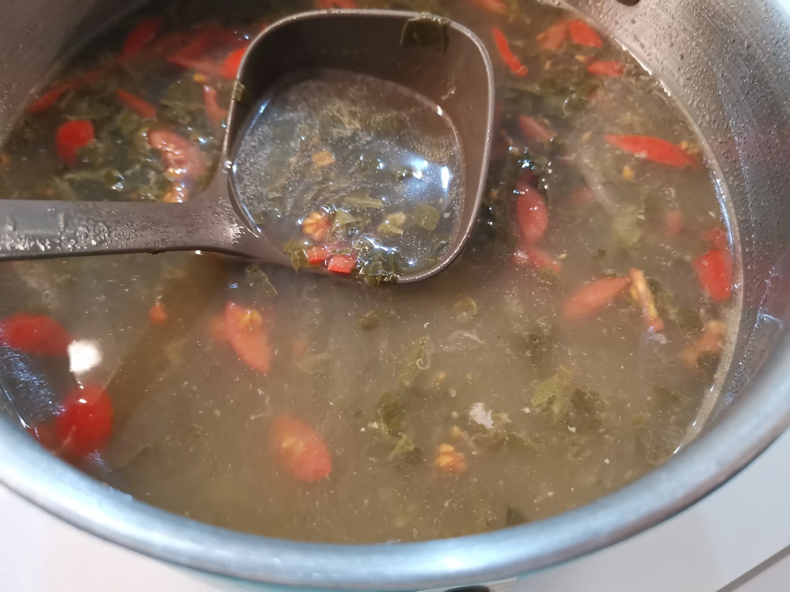 Шаг 10: Зеленые щи с перепелкой