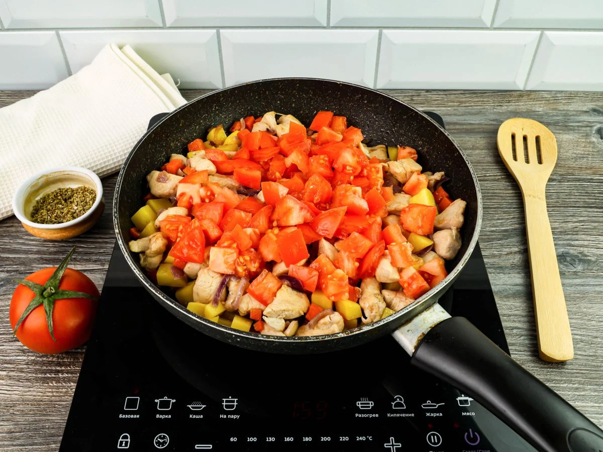Шаг 10: Жаркое из курицы с овощами