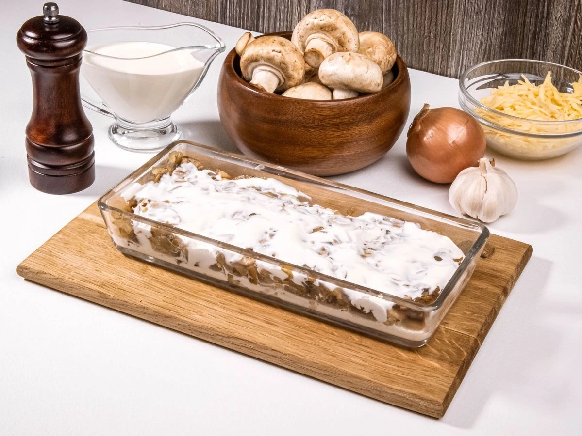 Шаг 10: Жюльен с курицей и грибами