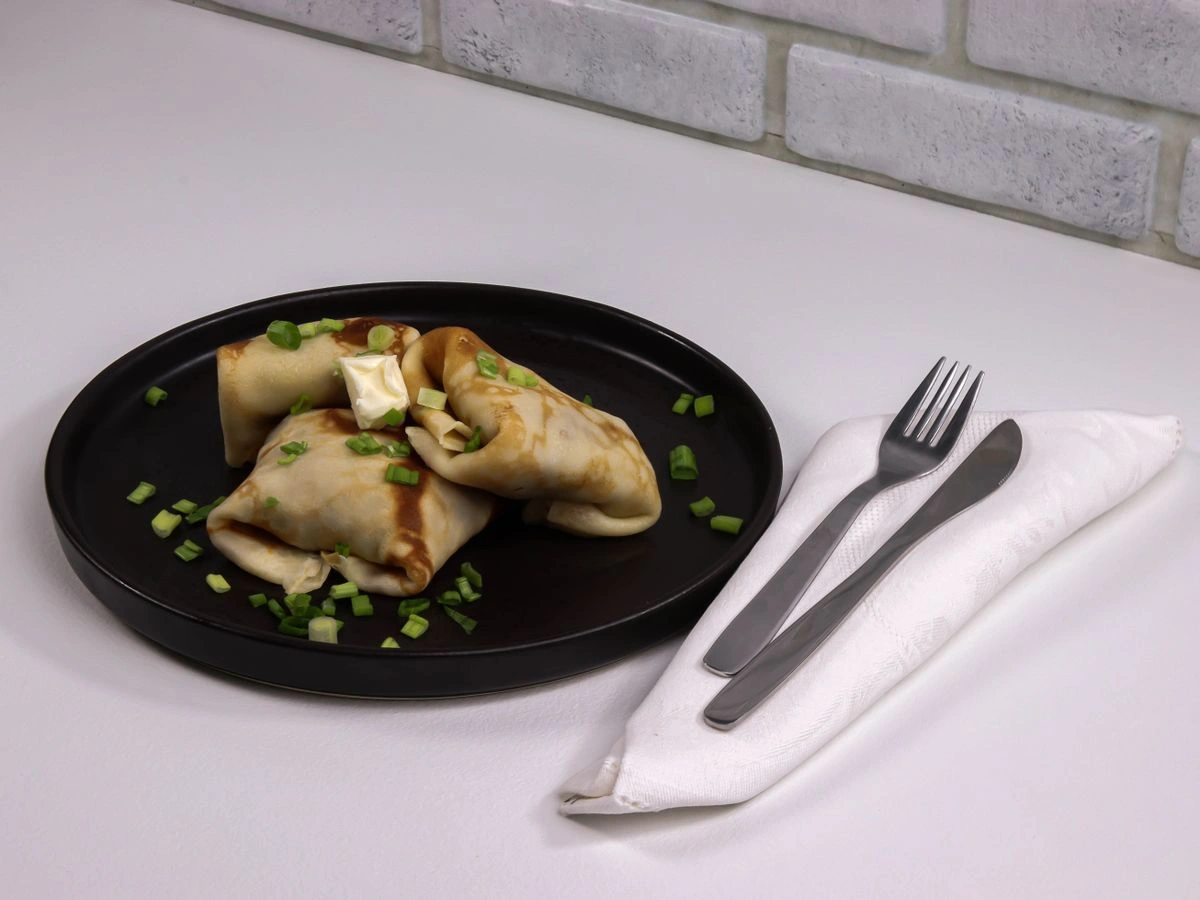 Шаг 11: Блинчики с мясом