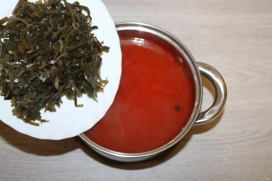 Шаг 11: Борща с морской капустой