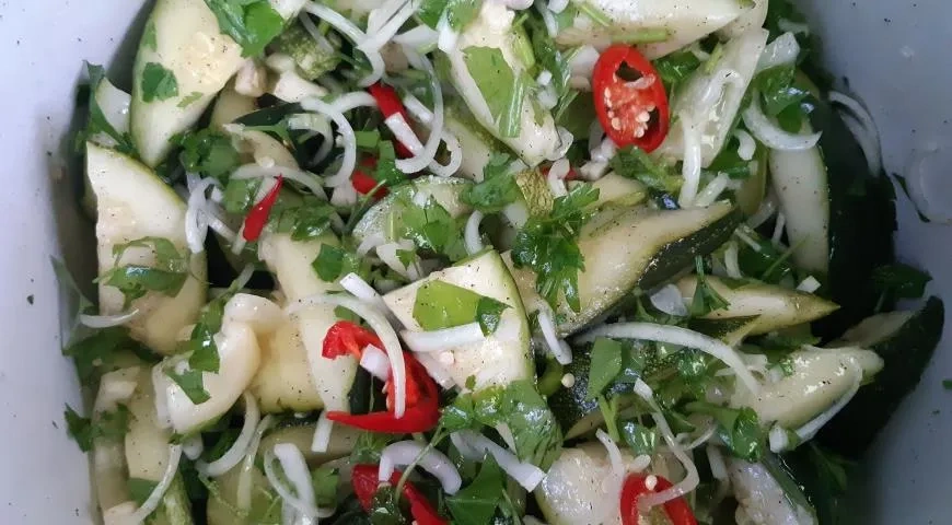 Кабачки по-корейски: шаг 11