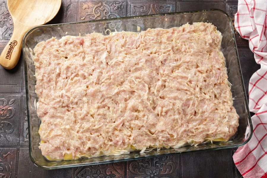 Шаг 11: Мясо пофранцузски из куриного фарш а