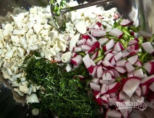 Шаг 11: Окрошка на квасе классический рецепт