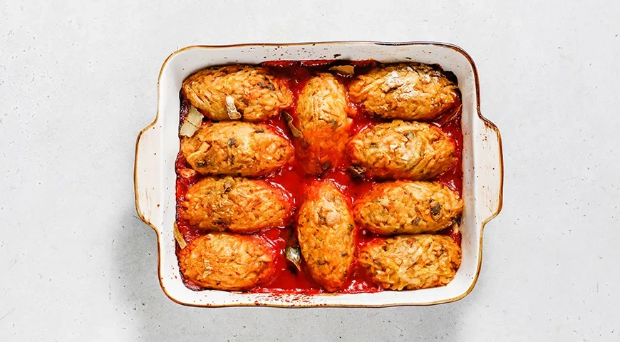 Постные ленивые голубцы: шаг 11