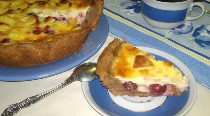 Сметанный пирог с фруктами: шаг 11