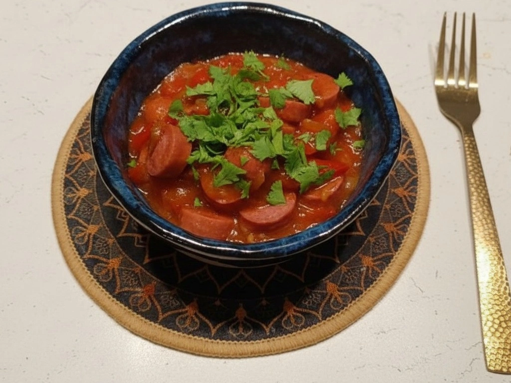 Шаг 11: Сосиски, тушенные с овощами