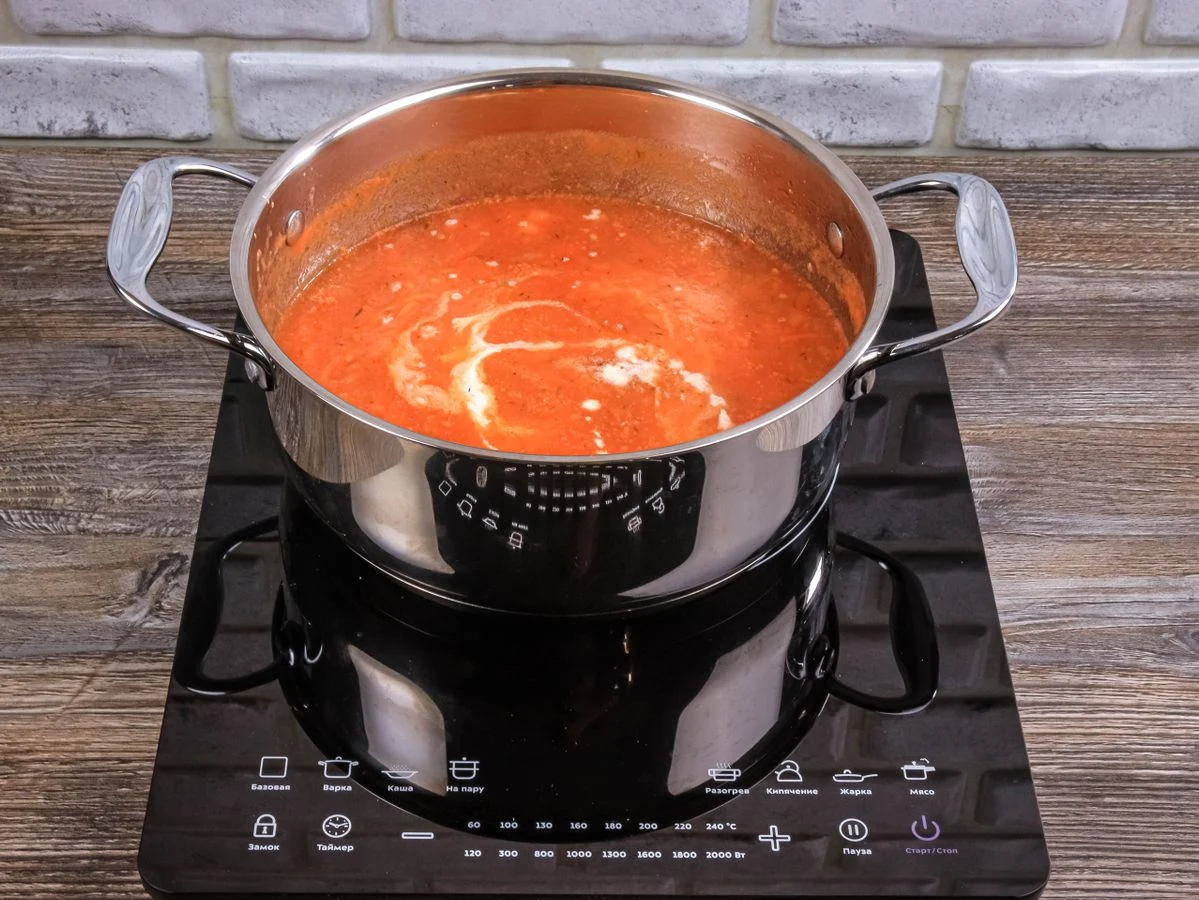 Шаг 11: Томатный крем-суп со сливками