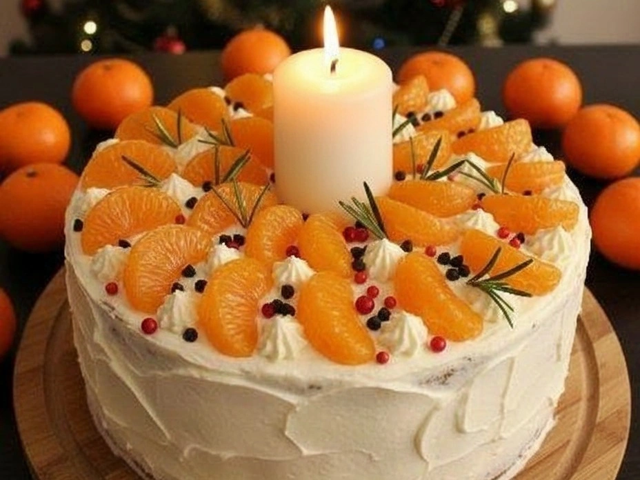 Шаг 11: Торт праздничный мандариновый быстрый и простой