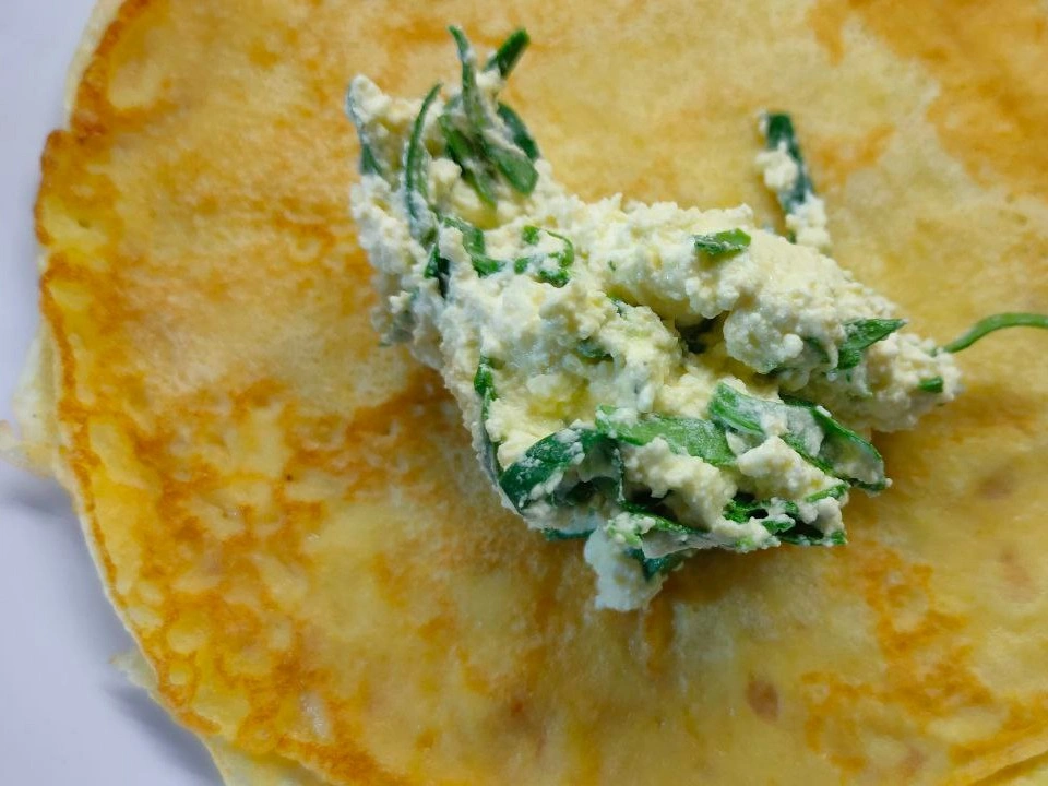 Шаг 11: Творожная начинка для блинов