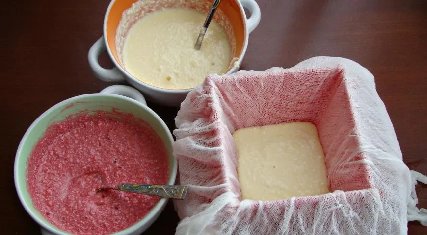 Творожная заварная пасха с малиной: шаг 11