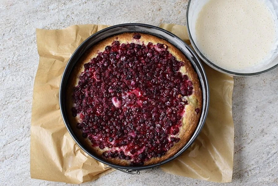 Шаг 12: Открытый пирог с брусникой