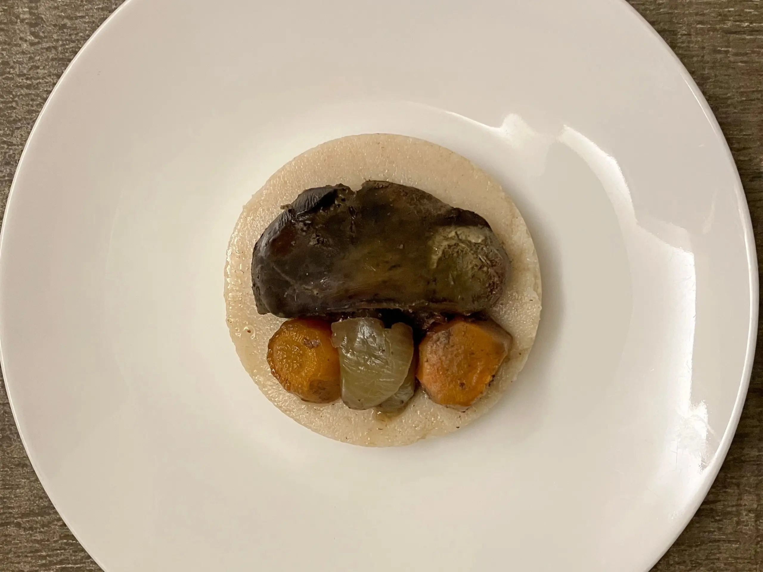 Шаг 12: Полента с печенью индейки и овощами