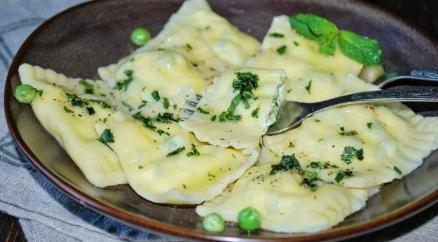Равиоли с зеленым горошком и мятой: шаг 12