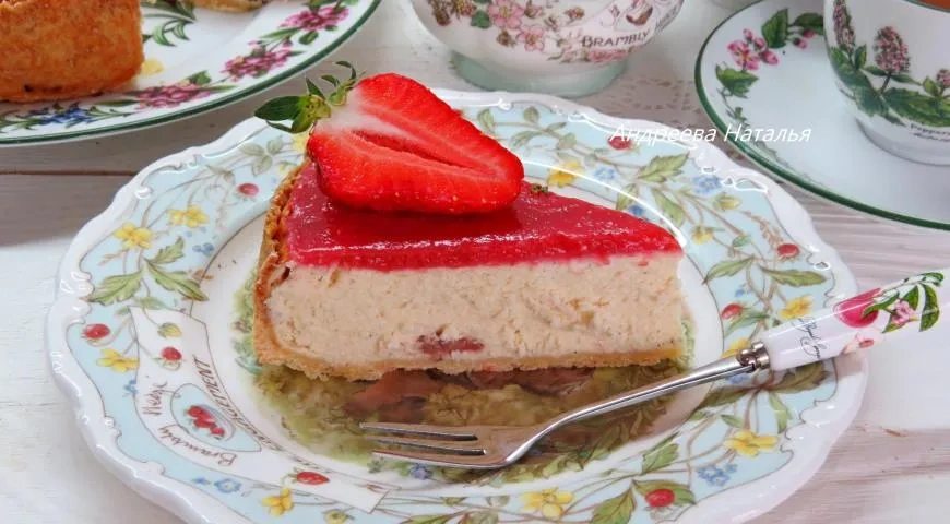 Творожный пирог с клубникой: шаг 12