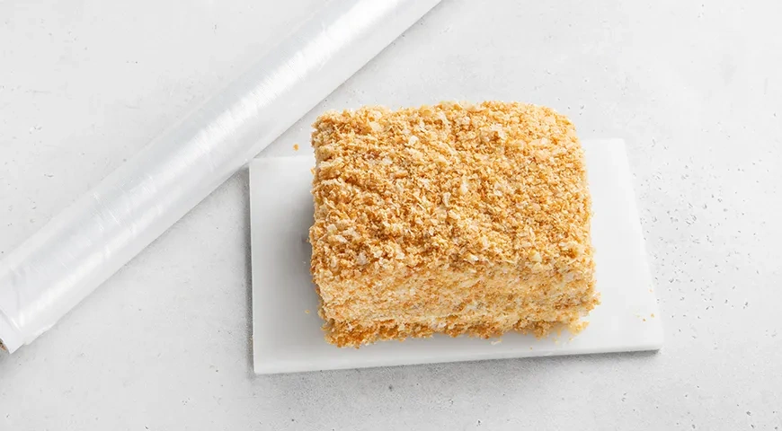 Закусочный торт Наполеон с курицей и грибами: шаг 12