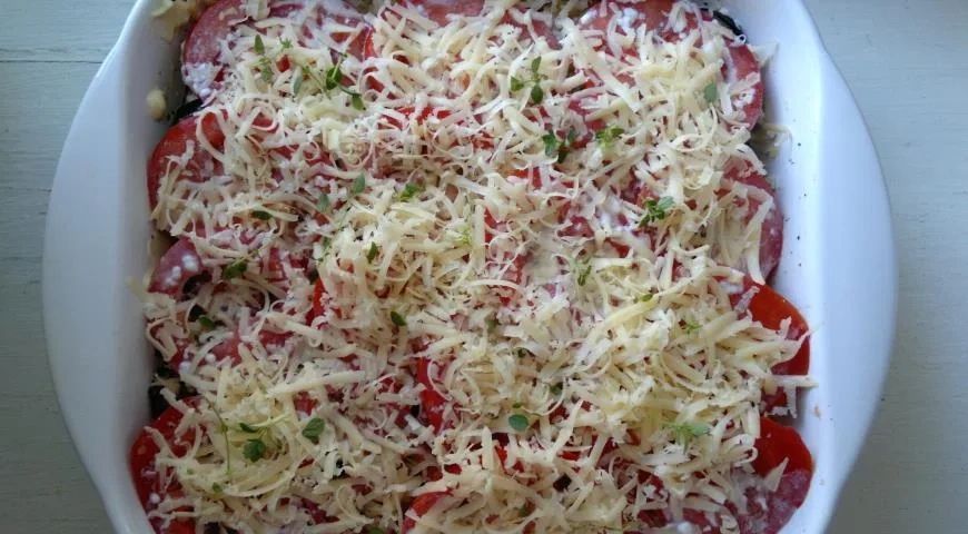 Запеканка из баклажанов и молодого картофеля: шаг 12