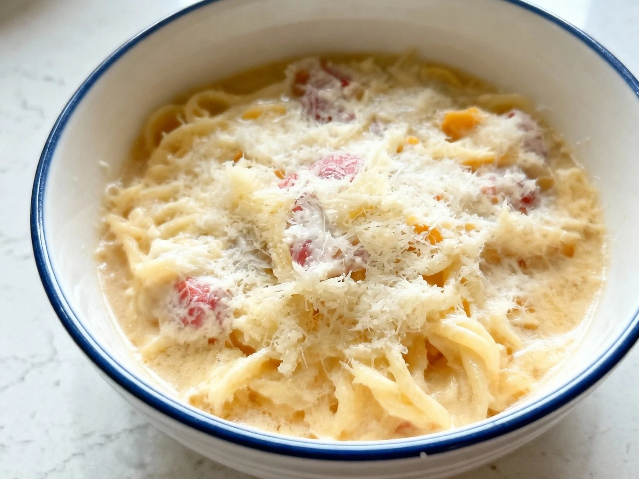 Шаг 13: Карбонара с беконом и сливками