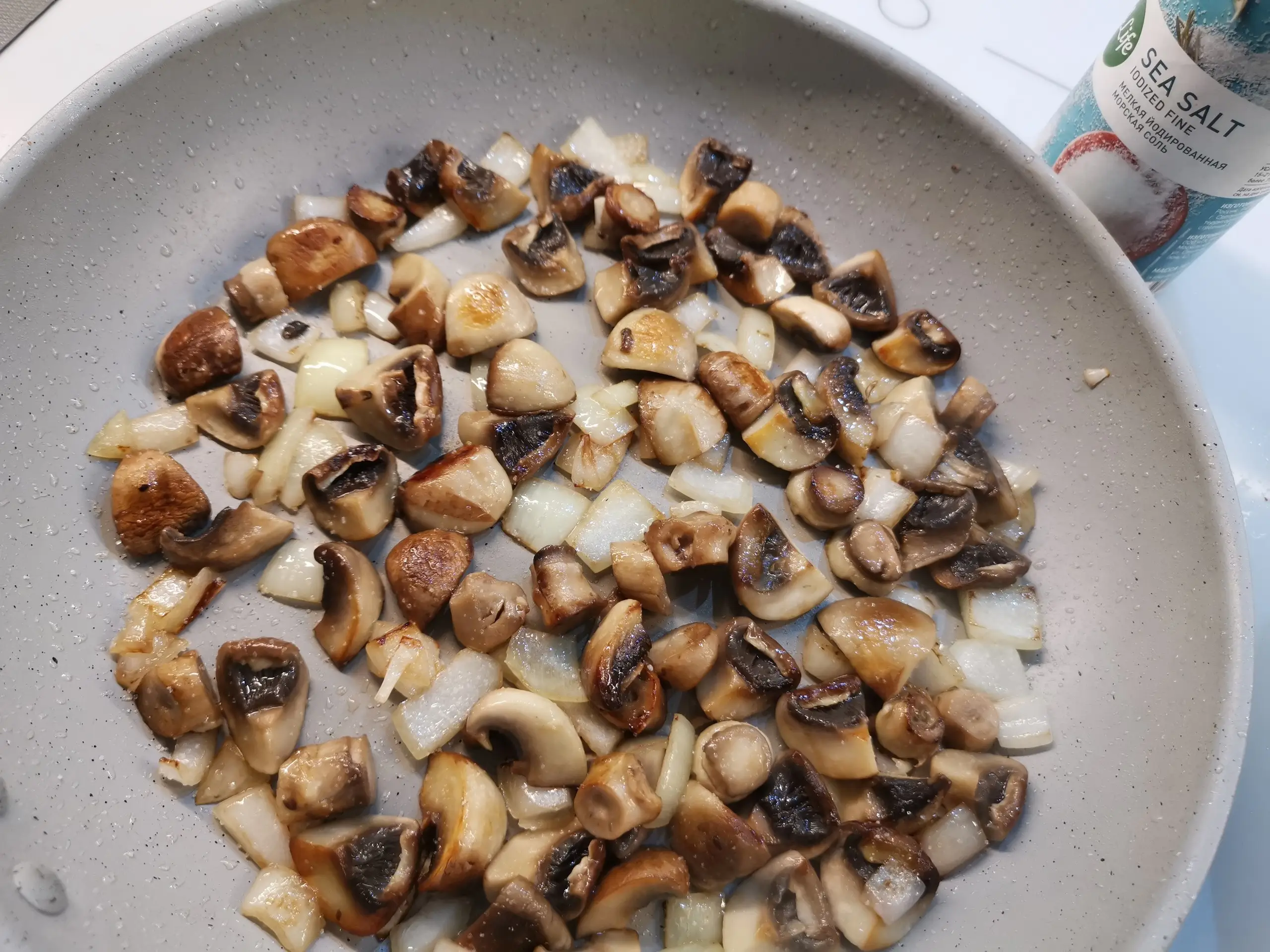 Шаг 13: Картофель с грибами