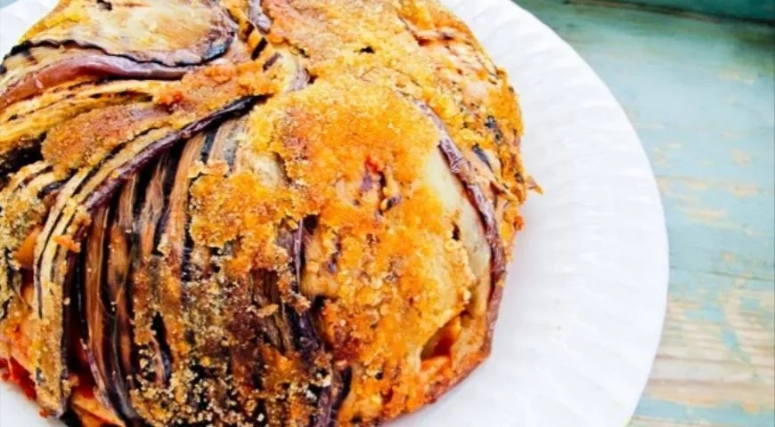 Круглая лазанья из букатини и баклажанов: шаг 13