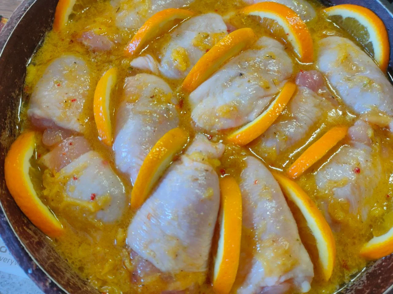 Шаг 13: Курица в апельсиновом соусе