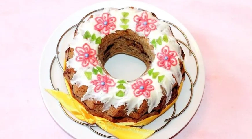Ленивый кулич со вкусом шоколада и цитруса: шаг 13