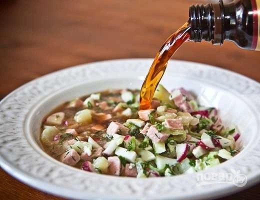 Шаг 13: Окрошка на квасе классический рецепт