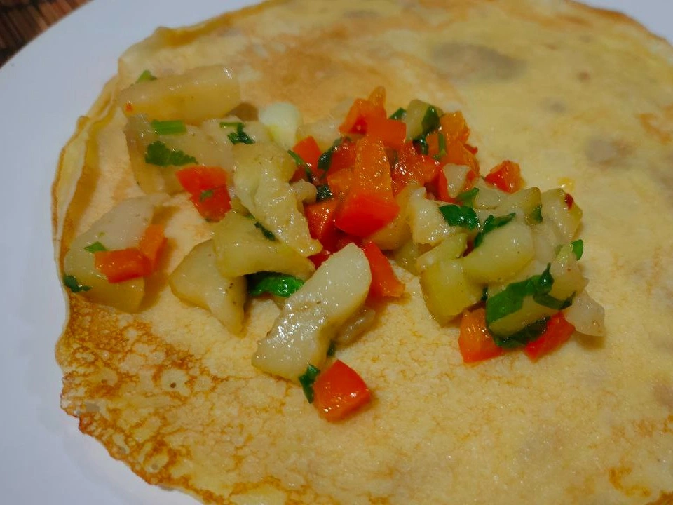 Шаг 13: Овощная начинка для блинов