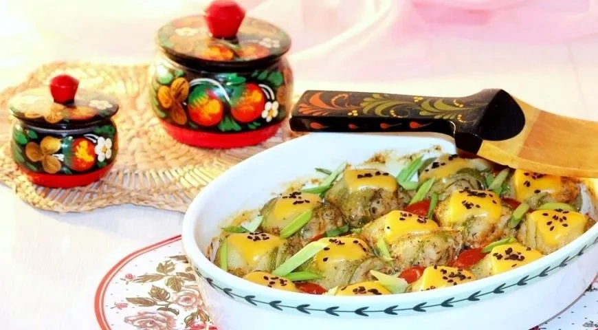 Рулетики из кабачков с курицей: шаг 13