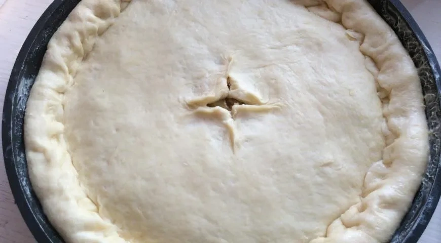 Традиционный пирог с капустой (маленький): шаг 13