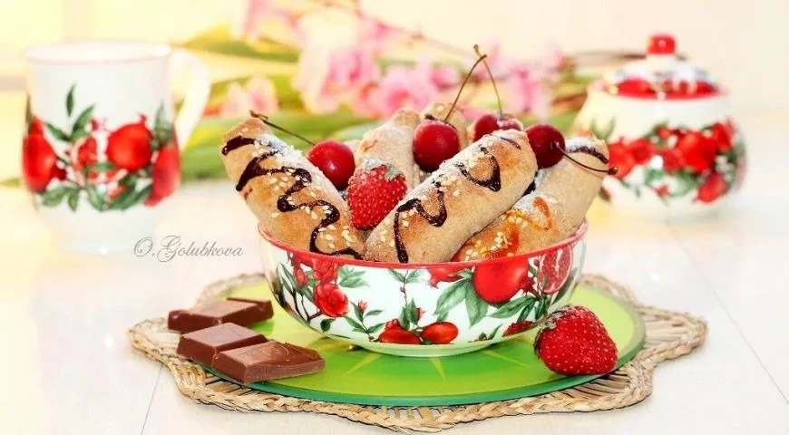 Трубочки с фруктовой начинкой "Махеевъ" к 8 марта: шаг 13