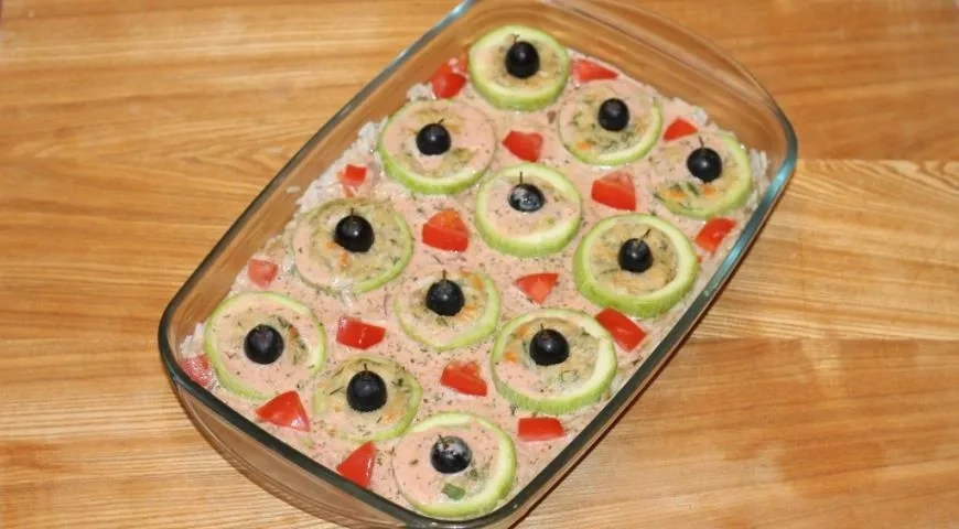 Фаршированные кабачки с виноградом: шаг 14