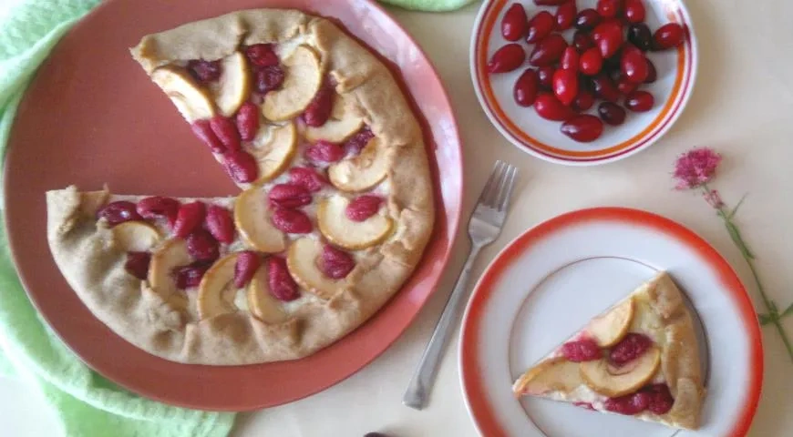 Галета с творогом, яблоками и кизилом: шаг 14