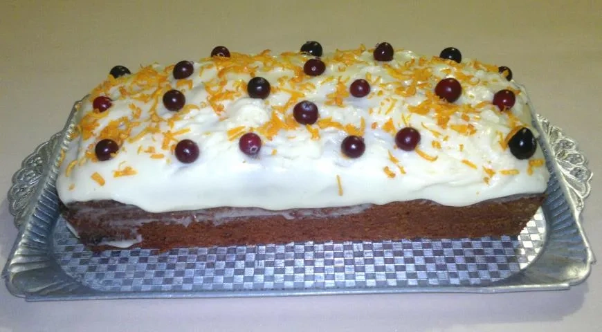 Кекс с апельсином, клюквой и сырным кремом: шаг 14