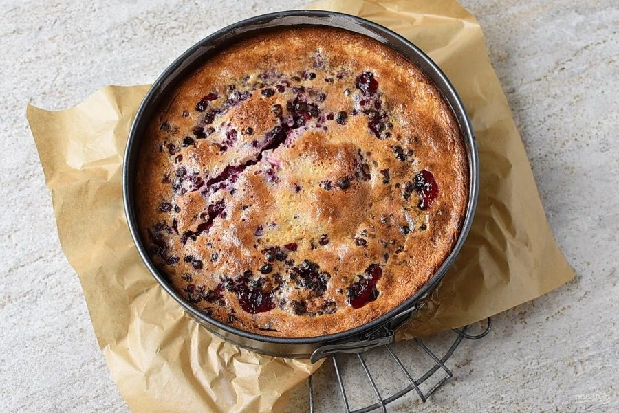 Шаг 14: Открытый пирог с брусникой
